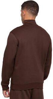 Enzo Milano | Heren Half Zip Sweatshirt Bruin