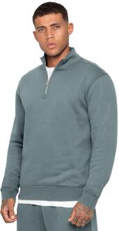 Enzo Milano | Heren Half-Zip Sweatshirt Lichtblauw - XL