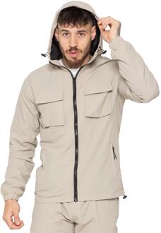 Enzo Milano Heren Lichtgewicht Cargo Jas Steen - XL