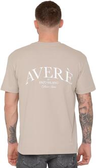 Enzo Milano | Heren Oversized T-shirt Beige