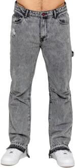 Enzo Milano | Heren Split Hem Jeans Grijs - 28W/32L