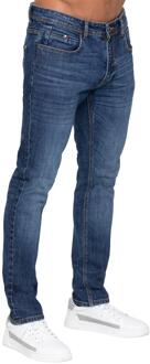 Enzo Milano | Heren stretch tapered jeans Blauw