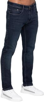 Enzo Milano | Heren stretch tapered jeans Donkerblauw - 30W/30L