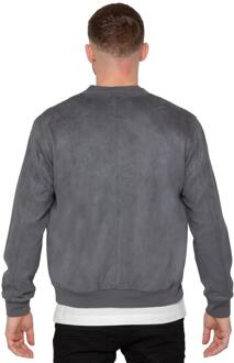Enzo Milano | Heren Suède Bomberjack Grijs