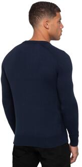 Enzo Milano heren trui met ronde hals Navy - L
