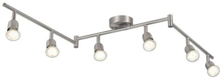 Enzo Nordlux Opbouw spot 6x GU10 Avenue geborsteld staal - 4800510