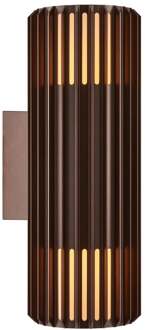 Enzo Nordlux Wandlamp Aludra rond dubbel 2x E27 bruin IP54 - 4800945