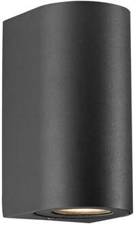 Enzo Nordlux Wandlamp Canto Maxi2 rond 2x GU10 zwart IP44 - 4800952
