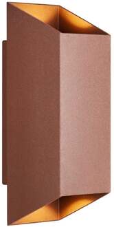 Enzo Nordlux Wandlamp Nico vierkant 2x GU10 roest IP54 - 4800917