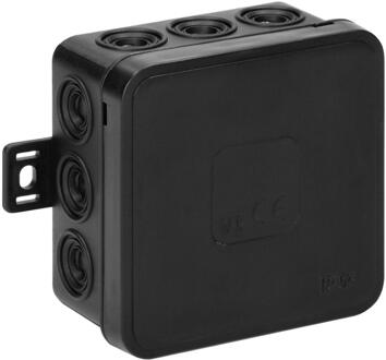 Enzo Orno Kabeldoos IP54 zwart vierkant 75x75x41mm - 4034051