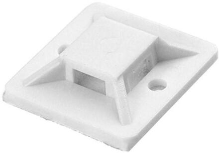 Enzo Orno Plakzadel voor kabelbundelband 20x20mm wit zak(50) - 4113480