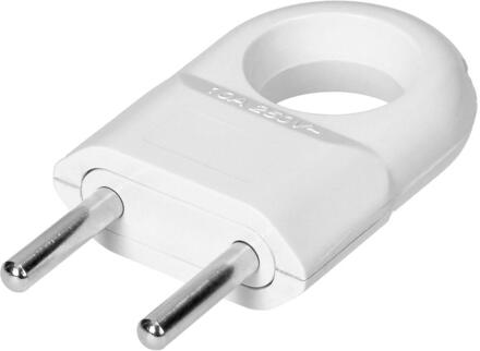 Enzo Orno Stekker euro met trekoog wit - 6140235