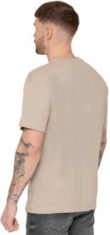 Enzo | Oversized T-shirt met ronde hals Beige - S