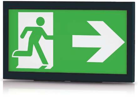 Enzo Profolux LED noodverlichting 3W in/opbouw IP40 zwart - 5021725