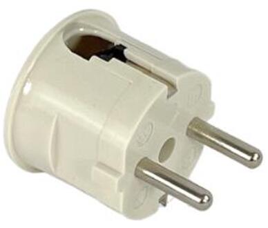 Enzo Randaarde stekker haaks bakeliet MK wit - 6140594