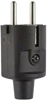 Enzo randaarde stekker | met tule | zwart - 6141200