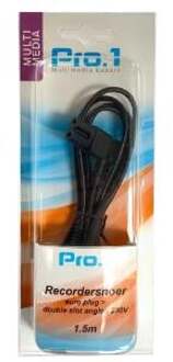 Enzo Recordersnoer 230V 1.5m met haakse aansluiting - 9296203