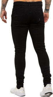 Enzo | Skinny gescheurde jeans voor heren Zwart - 36W/32L