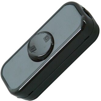 Enzo Snoerschakelaar zwart met randaarde