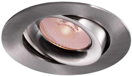 Enzo Thorgeon LED inbouwspot 8,2W DimToWarm 96mm rond verstelbaar geschuurd staal - LED4682