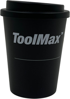 Enzo ToolMax Koffiebeker 300ml | Dubbelwandig | Zwart | Draaideksel - TM-Koffiebeker