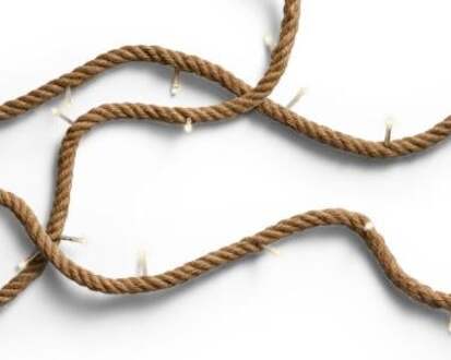 Enzo Touw guirlande jute LED L390cm 40lamps op trafo - 5510120