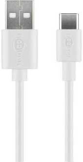 Enzo USB-C naar USB-A kabel - USB2.0 - tot 1A / wit - 2 meter