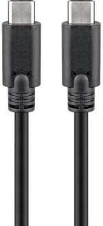 Enzo USB-C naar USB-C kabel - USB3.0 - tot 20V/3A / zwart - 1 meter