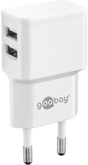 Enzo USB thuislader met 2 poorten - 2,4A / wit