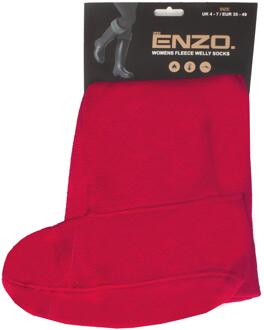 Enzo | Womens Fleece Welly Sokken Rood
