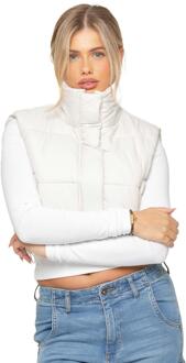Enzo | Womens Puffer Gilet Jacket Wit - L