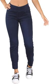 Enzo | Womens Wider Waist Jeans - Indigo Indigoblauw