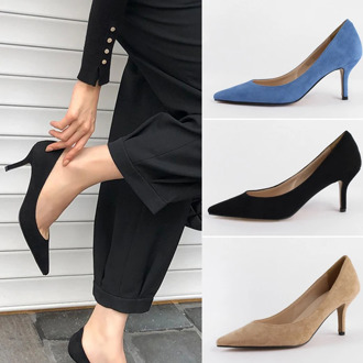 EOEODOIT 6 CM 8 CM Heels Shoes Women Formal Fashion High Stiletto Heels Office Party Shoes Sexy Pointed Toe Slip On