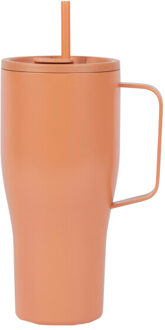 Eos voyager gerecycled roestvrijstalen fles van 800 ml - maat One size Oranje