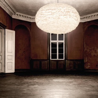 Eos XX-large hanglamp white - met koordset zwart - Ø 110 cm Wit