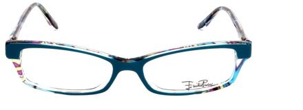 Ep2649 Bril Teal Bloemenmontuur Groenblauw