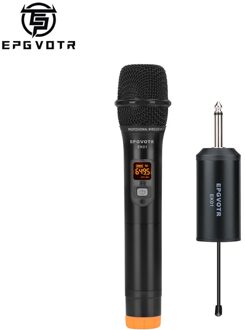 Epgvotr Uhf Draadloze Microfoon Systeem Dynamische Karaoke Metalen Handheld Mic 30 Kanaals Verstelbare Oplaadbare Ontvanger 50Meter een CHANNEL