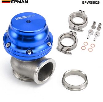 Epman 44 Mm Turbo Uitlaatspruitstuk Externe V-Band Wastegate Dump Adapter 24PSI Turbo Waste Gate EPWS8826 Blauw