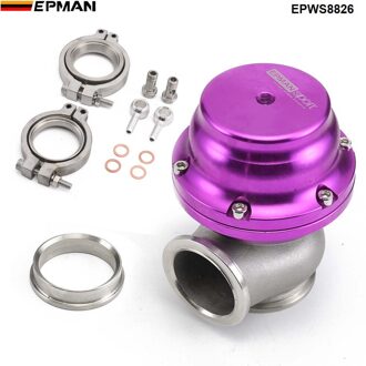 Epman 44 Mm Turbo Uitlaatspruitstuk Externe V-Band Wastegate Dump Adapter 24PSI Turbo Waste Gate EPWS8826 Paars