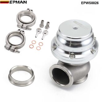 Epman 44 Mm Turbo Uitlaatspruitstuk Externe V-Band Wastegate Dump Adapter 24PSI Turbo Waste Gate EPWS8826 Zilver