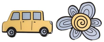 Epoxy Creatieve Magnetische Sticker Decoratieve Kinderen Leuke Koelkast Magneet Set Car bloem