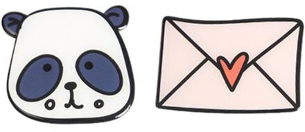 Epoxy Creatieve Magnetische Sticker Decoratieve Kinderen Leuke Koelkast Magneet Set panda Envelop