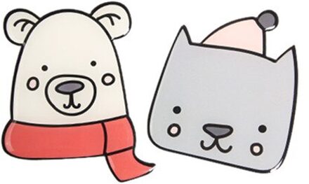 Epoxy Creatieve Magnetische Sticker Decoratieve Kinderen Leuke Koelkast Magneet Set polair beer Kitten