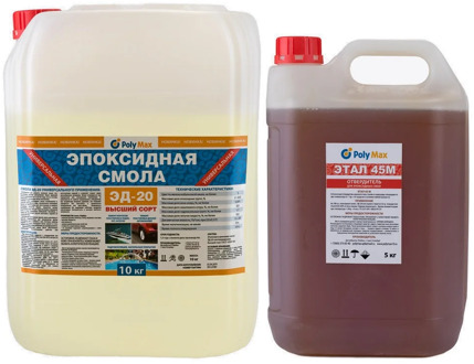 Epoxy resin ed-20 (10 kg) with curing agent Ethal 45 (5 kg)