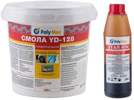 Epoxy resin yd-128 (0.5 kg) with curing agent Ethal 45 (250 gr)