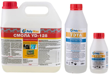 Epoxy resin yd-128 (3 kg) with a curing agent Tet (300gr)