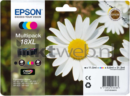 Epson 18 XL Multipack (4 kleuren) C13T18164010