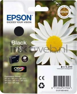 Epson 18 zwart cartridge