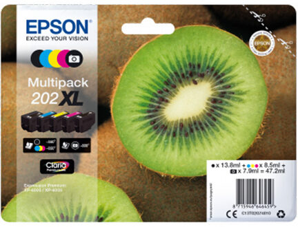 Epson 202 zwart en kleur cartridge