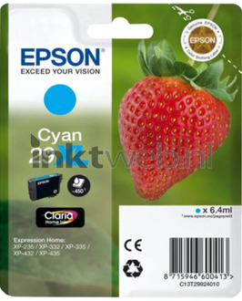 Epson 29XL Cartridge Cyaan